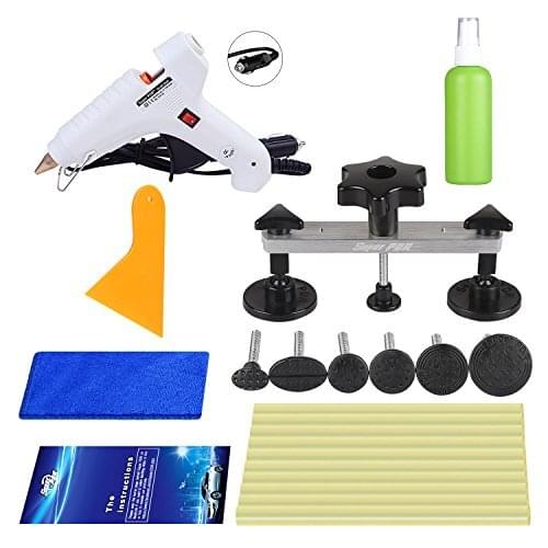 PDR 6pcs Glue Car Ding Bridge Sticks Paintless Puller Super Dent Removal Tool Kits Set Gun with Repair tools