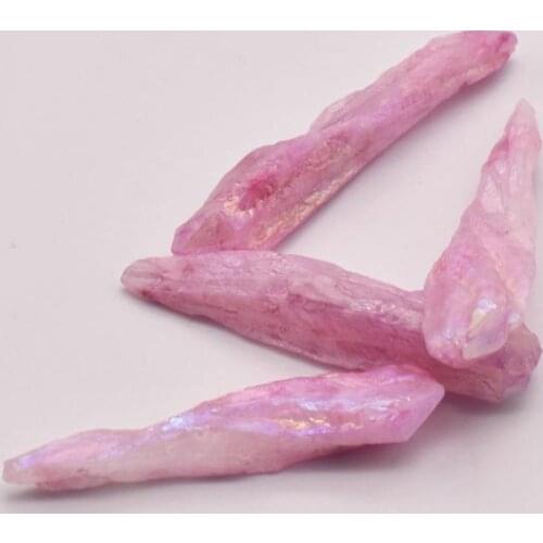 6 Pcs/Lot 39mm Pink Crystal Accessories Making Jewelry Craft Supplies Charms For Jewelry Making ,Crystals And Stones JA0016