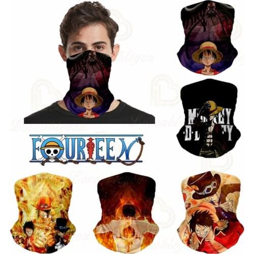 Anime One Piece 3d Print Hiking Scarves Polyester Windproof Neck Warmer Unisex Face Bandana Hiking
