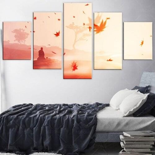 Ghost of Tsushima Games Art Wall Decor Paintings print Samurai Poster Paintings for Home room Decor Wall Art framed