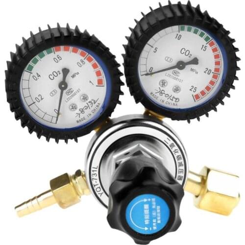 Pressure Reducer CO2 Gas Regulator Carbon Dioxide Welding Pressure Reducer Valve Gas Gauge Pressure Regulators