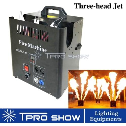 Stage Fire Machine Dmx Control Triple Way Spray Fire Projector Flame Effect 3 Jet Flame Cannon For Outdoor Live Show DJ Disco