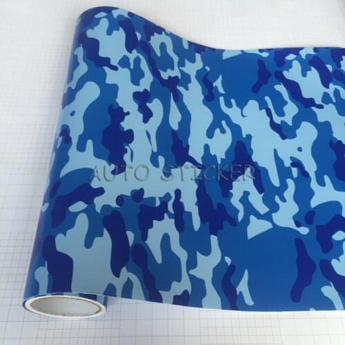 Blue Jumbo Navy Camouflage Motorcycle Wrapping Vinyl Adhesive Car Scooter Graphics Stickerbomb Foil Sheet Wrap Sticker