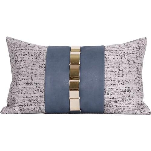 Modern Cushion Covers Blue Gold Home Decor Waist Pillowcase Decorative Sofa Living Room Cushions 45x45cm/30x50cm