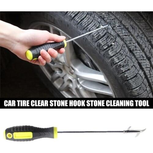 Car Tire Stone Cleaner Groove Broken Stone Remover Tire Cleaning Hook Tire Cleaning Tool Car-styling Pick-Up Hook Tire