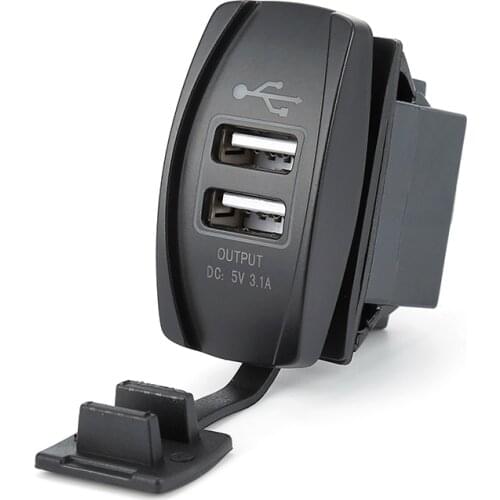 3.1A Universal Car Charger Waterproof Dual Port Auto Adapter Outlet DC 12V 24V Mobile Phone Charger For Iphone Xiaomi Samsung