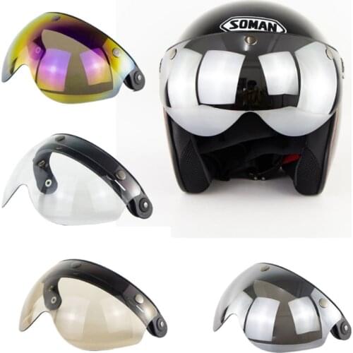 W glasses 3 Snap 3/4 Helmet Shield with FLIP UP Hinge for TORC T50 Vintage Moto