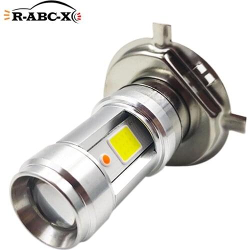 1Pcs COB H4 9003 HB2 HS1 P43T BA20D H6 Led Headlight Car Motorbike Moped Scooter ATV Truck 9-85V 12V 24V Fog Light White+Blue