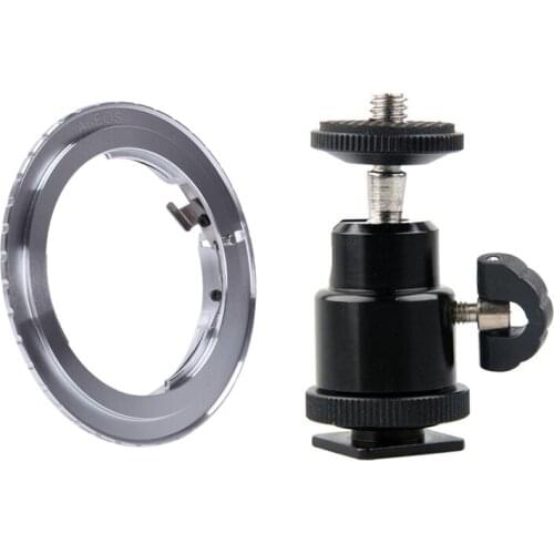 1 Pcs For Nikon AI/AF Lens To For Canon EOS EF Mount Adapter Ring & 1 Pcs Mini Ball Head
