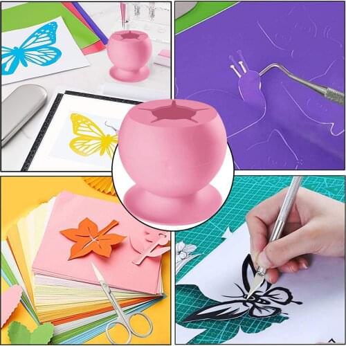 1pcs New Handicraft Waste Collector Table Suction Box Small Standing Star-Shaped Opening Soft Silicone Waste Collector