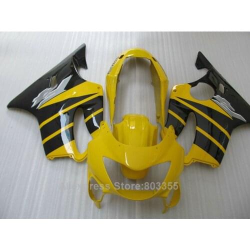 100% fit For Honda CBR 600 F4 99 00 ( Yellow black lines ) cbr 600 Injection Molding 1999 2000 fairing kit xl64
