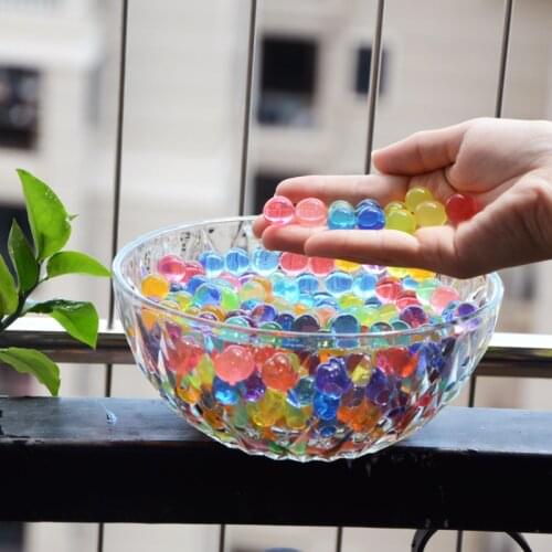 10000Pcs/bag Water Beads Crystal Soil Hydrogel Gel Balls Growing Gel Ball For Home Decor Flowers Decorative Wedding