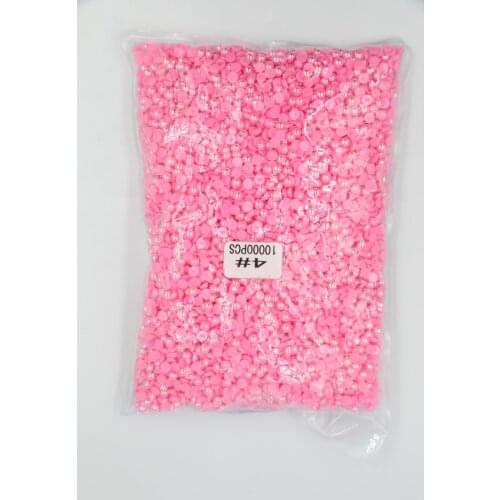 2mm,4mm,5mm,6mm,8mm,10mm,12mm Jelly Light Rose AB Flat back ABS round Half Pearl beads, imitation plastic half pearl beads