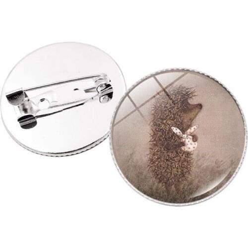 2021 Fashion Vintage Hedgehog Brooch Cute Animal Pins Fashion Jewelry Brooches Antique Bronze Plated Collar Pin For Women Gift