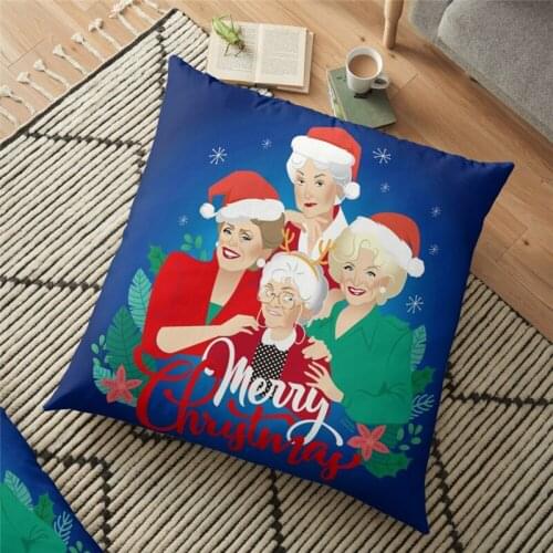 2021 Funny Backrest Christmas girls Printed Cushion Cover Christmas 45*45cm throw Pillow Case Cushion Decorative for home