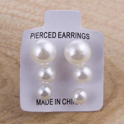 3 double Pearl Earrings