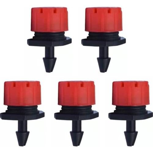 5 Pcs Micro Flow Dripper Drip Head Size 1/4 Inch for Hose Garden Irrigation Miing