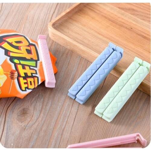 5Pcs/Lot Storage Food Snack Seal Sealing Bag Clips For Food Packages Clamp Plastic Kitchen Storage Food Bag Clips LF 227