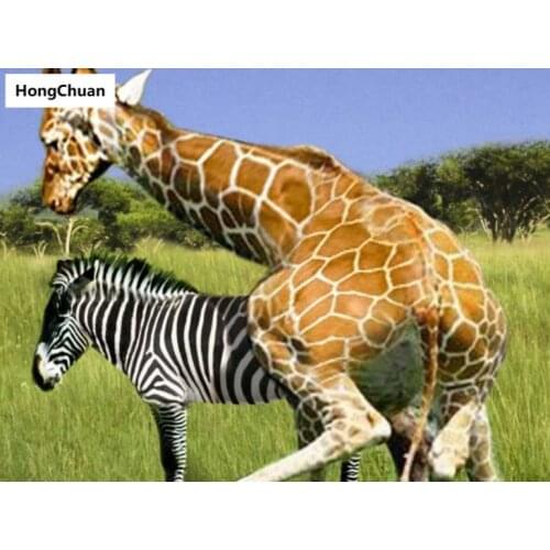 5D DIY full square/round diamond painting diamond embroidery couple giraffe diamond inlaid cross stitch home decoration gift