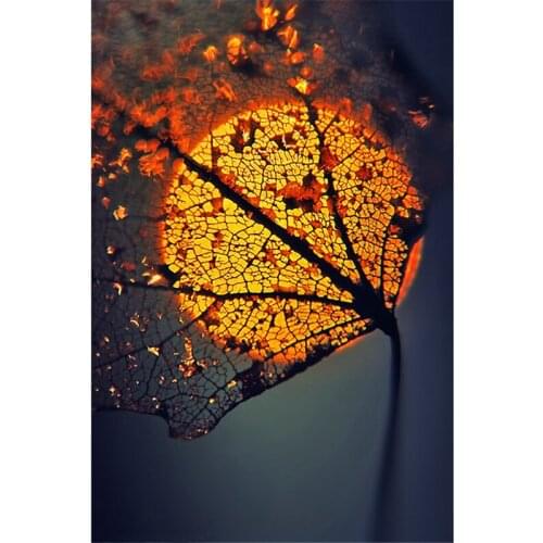 Diamond mosaic,DIY 5D Diamond painting, Diamond stitch, Diamond Embroidery The leaves vein & sun Rhinestone Cross Stitch A7096R