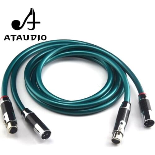 ATAUDIO 1 Pair Hifi XLR Cable Pure OCC Audio Cable With Top Grade Carbon fiber XLR Plug