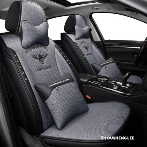 ZHOUSHENGLEEflax car seat covers for Mercedes Benz W203 W210 W211 AMG W204 C E S CLS CLK CLA SLK A20 class Car-Styling car seats