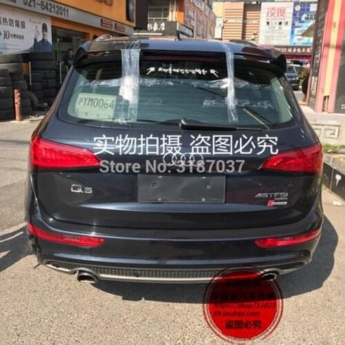 For Audi Q5 2009~2013 Unpainted FRP Carbon Fiber rear boot Wing Spoiler Rear Roof Spoiler Wing Trunk Lip Boot Cover Car Styling