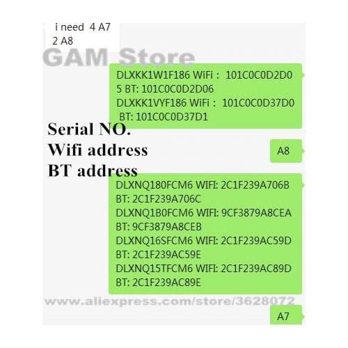 For iPad iCloud Unlock Serial SN Number Wifi Address 2/3/4/5/6/7/Air1/Air2/mini1/mini2/mini3/Pro A5 A6 A7 A8 A9 A10 Serial NO