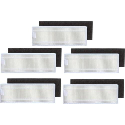 Robot Vacuum Cleaner HEPA Filter for liectroux zk901 Robotic Vacuum Cleaner Spare Parts Accessories 5x HEPA + 5x Sponge Filter