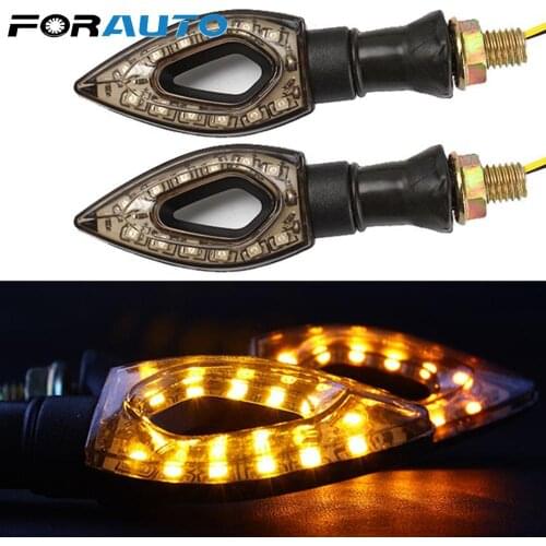 LEEPEE 1 Pair Universal 12 LED Motorcycle Turn Signal light Indicators lamp Waterproof Amber Lights Motorcycle Accessories