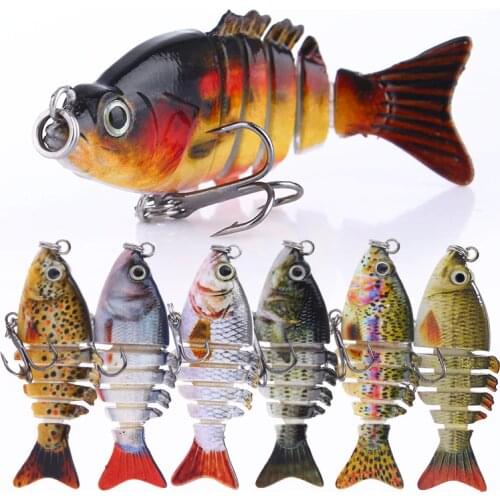2" Mini Multi Jointed Swimbait Fishing Lure 6 Segments Flexible Fish Bait Swimbait 2.5g Bionic Crankbait Tackle For Bass Pesca