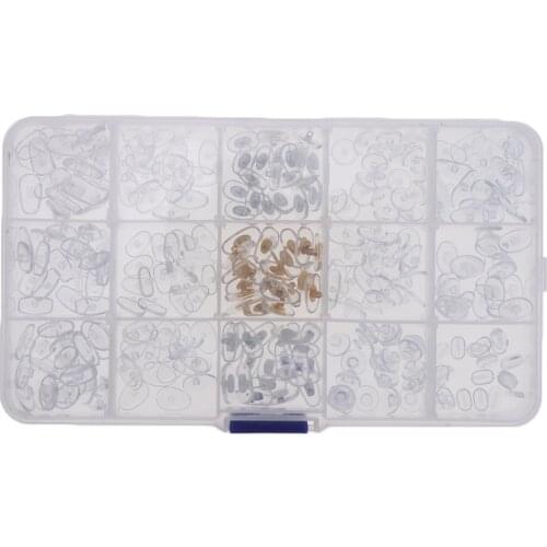 Prettyia 15 Style Eyeglass Nose Pads Set 150 Pairs Soft PVC Glasses Nosepad