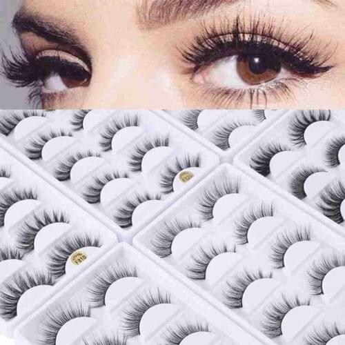 Fashion 5Pairs 3D Synthetic Hair False Eyelashes Natural/Thick Long Eye Lashes Wispy Makeup Beauty Extension Tools