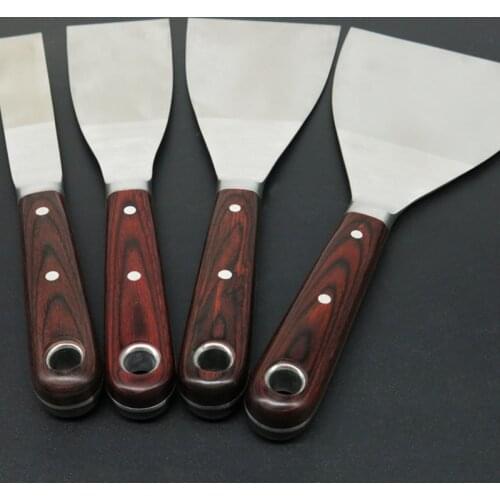 Stainless Steel 1" 2" 3" 4" Putty Knife Scraper Blade Shovel Carbon Steel Wall Plastering Knife Hand Construction Tools