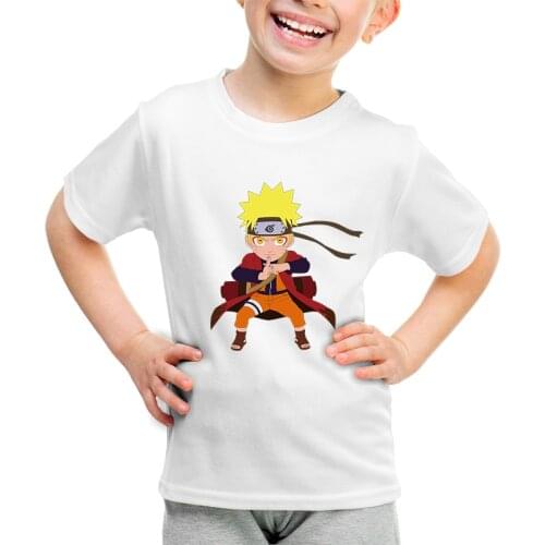 New Children Cartoon Uzumaki Naruto Print Funny T Shirt Kids Summer Tops Baby Girls Boys Great Casual Harajuku T-shirt Round Tee