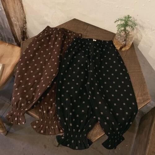 New Autumn Korean Style Baby Girls Printed Lantern Pants Children Clothes Toddlers Kids Casual Trousers