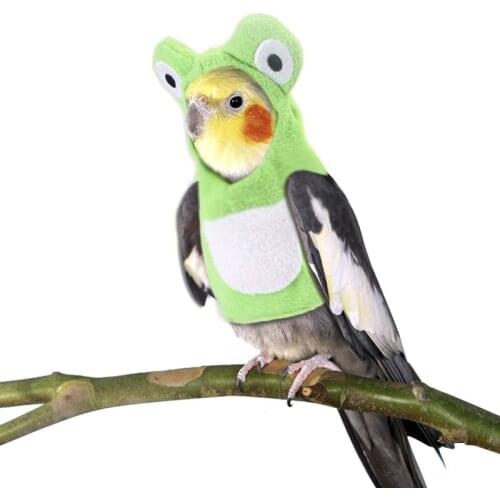Small Animal Pet Clothes Creative Parrot Beauty Frog Shaped Costume Bird Flight Suit Comfortable Durable Pet Bird Clothes