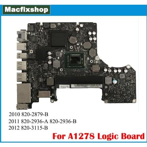 Original A1278 Logic Board For Macbook Pro 13.3" i5 i7 A1278 Motherboard 2010 820-2879-B 2011 820-2936-B 2012 820-3115-B Tested