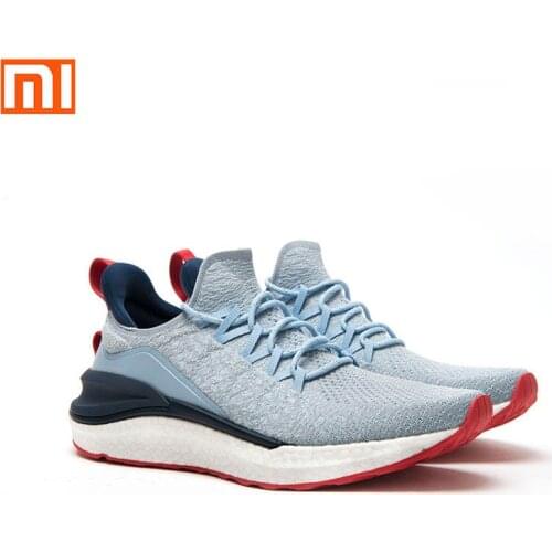 Original Xiaomi mijia sports shoes 4 tri-color optional popcorn cloud + FREE FORCE bottom running shoes cushioning comfort