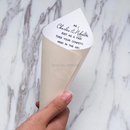 Custom Wedding Petal wedding confetti cone,creamy wedding favor,pearl theme party table decot
