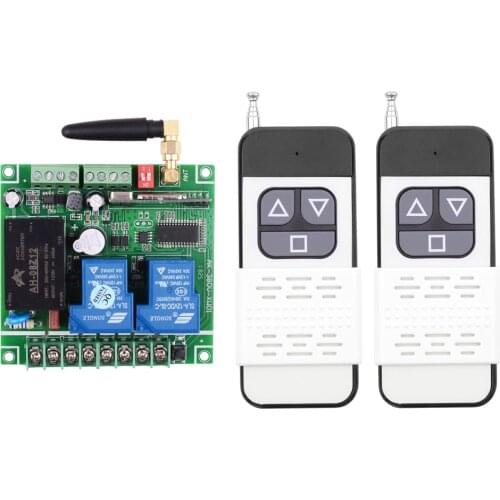 AC 220 V 250V 380V 2 CH RF 30A Relay Wireless Remote Control Work For Tubular Motor With Manual and limit function