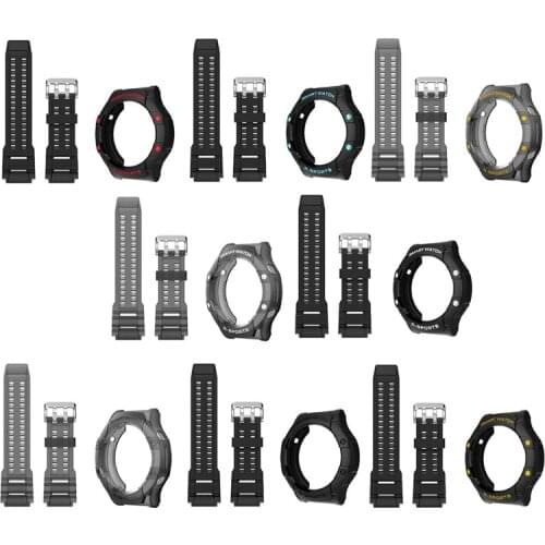 Silicone WatchBand Strap Ring Frame Protective Case Shell Compatible for huawei-GT2 PRO Cover Bumper Watchband X6HA