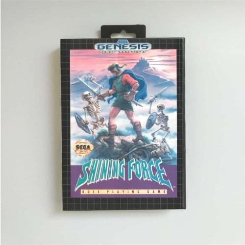 Shining Force (Battery Save) - USA Cover With Retail Box 16 Bit MD Game Card for Sega Megadrive Genesis Video Game Console