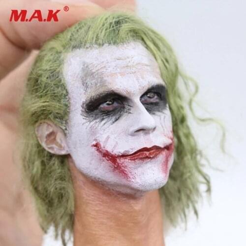 1/6 Head Sculpture The Joker Plant Hair Adam 2.0 Repainted version Joker Head for 12" Male Body