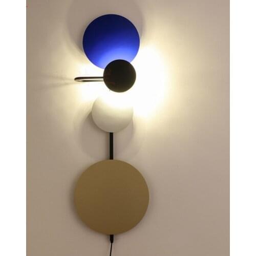 Nordic modern designer creative model room bedroom bedside living room background wall planet lunar eclipse wall lamp WF1012