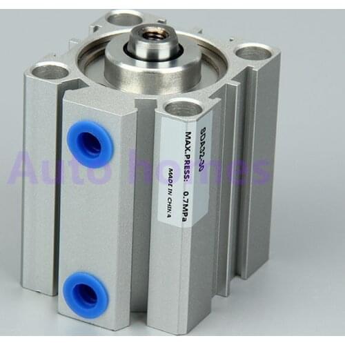 High quality Bore 32 compact air pneumatic piston cylinder Thin cylinder double acting SDA32-5/10/15/20/25/30/45/50/100