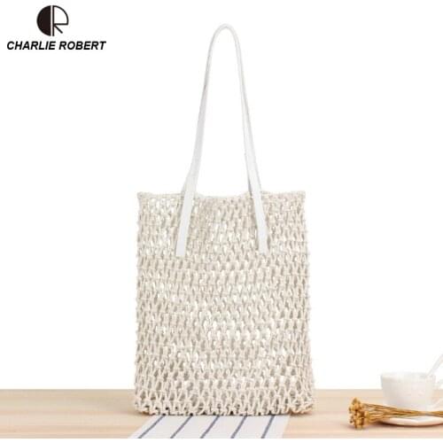 2019 Straw Bags Women New Summer Rattan Casual Tote Handmade Woven Hollow Out Top-Handle Bags Beach Bohemia Bali Box