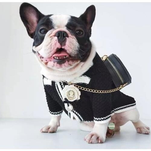 French Bulldog Winter Warm Sweater Fashion Dog Clothes Pet Puppy Hoodie Schnauzer Pug Teddy Jacket Coat for Christmas Dogs YHC22