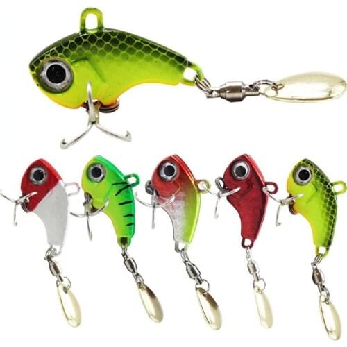 1Pcs Rotating Metal VIB Vibration Bait Spinner Spoon Fishing Lures 6g 10g 20g Jigs Trout Winter Fishing Hard Baits Tackle Pesca