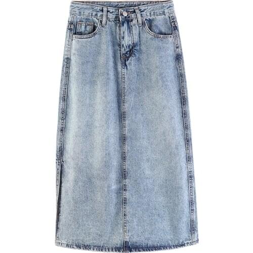 2020 spring summer autumn new women fashion casual sexy Skirt woman female OL jean skirt Fq76